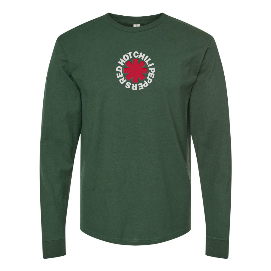 Men's Red Hot Chili Peppers Logo Cotton Long Sleeve T-Shirt