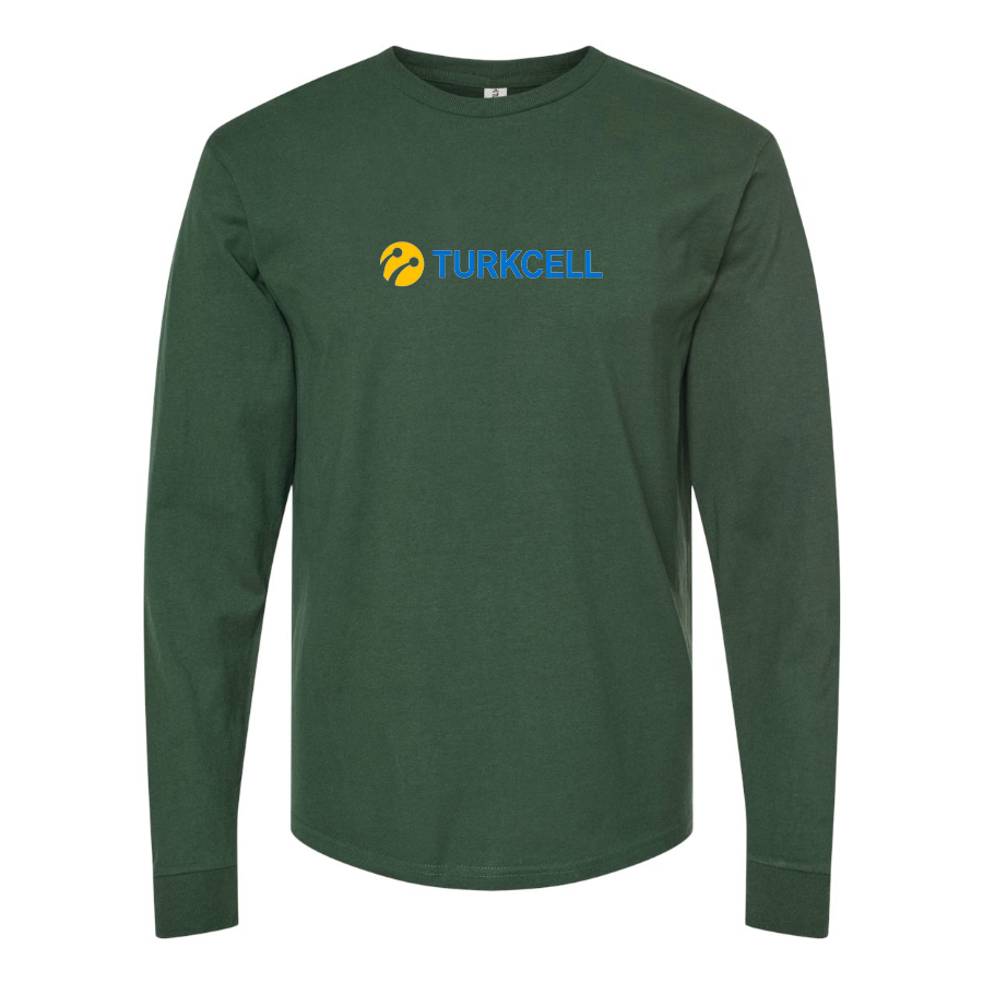 Men's TurkCell Logo Cotton Long Sleeve T-Shirt