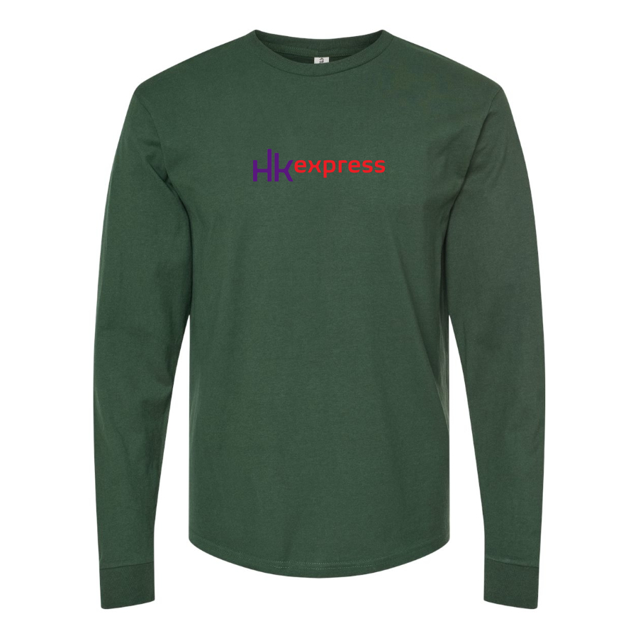 Men's  HK Express Logo Cotton Long Sleeve T-Shirt