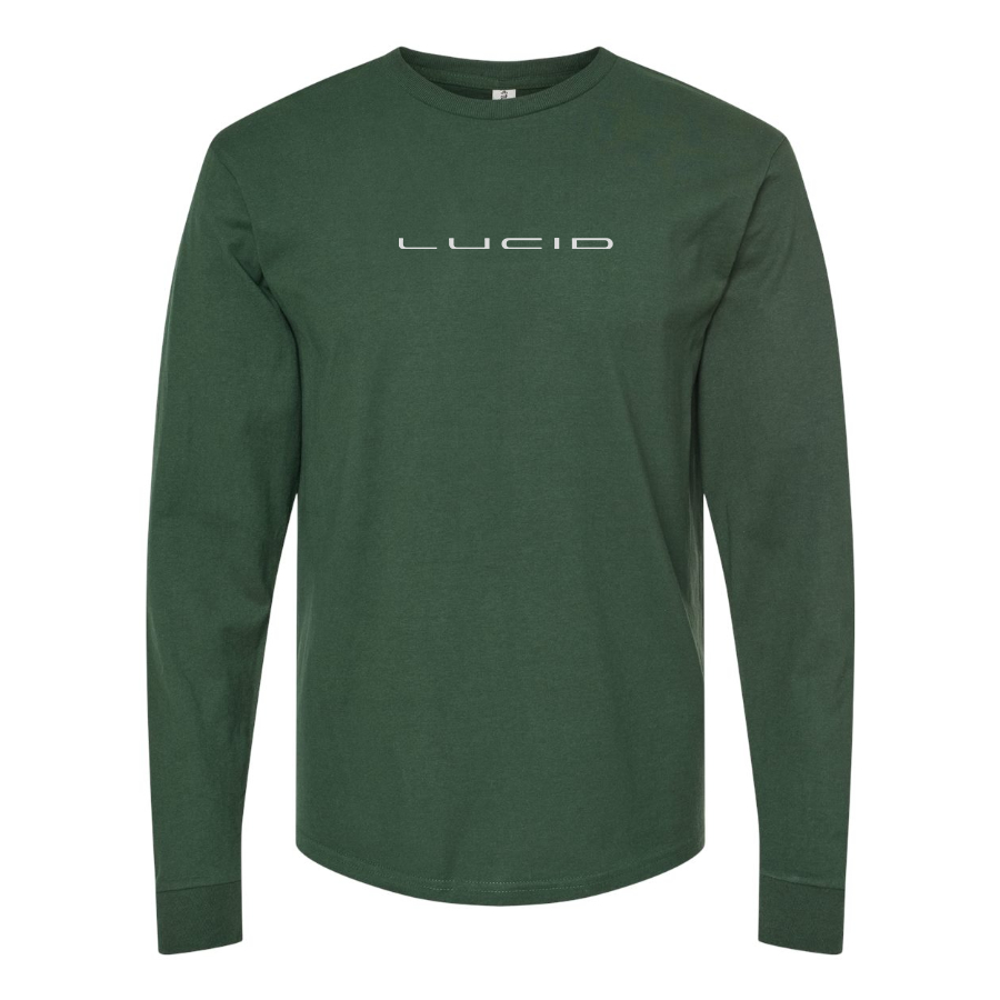 Men's Lucid Motors Logo Cotton Long Sleeve T-Shirt
