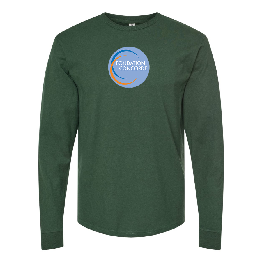 Men's Fondation Concorde Logo Cotton Long Sleeve T-Shirt