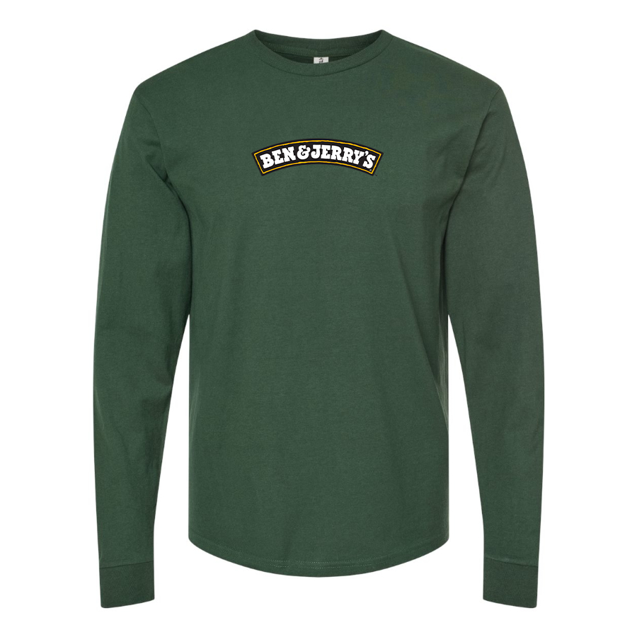 Men's Ben and Jerrys Logo Cotton Long Sleeve T-Shirt