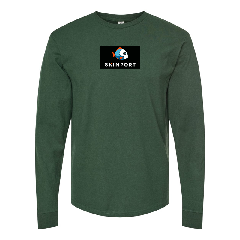 Men's Skinport Logo Cotton Long Sleeve T-Shirt
