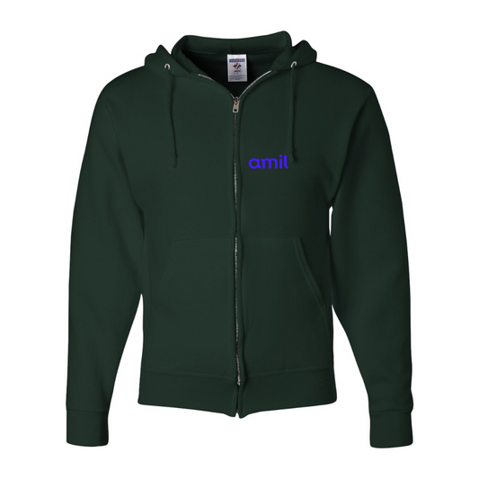 Men's  Amil  JERZEES NuBlend Full-Zip Hooded Sweatshirt