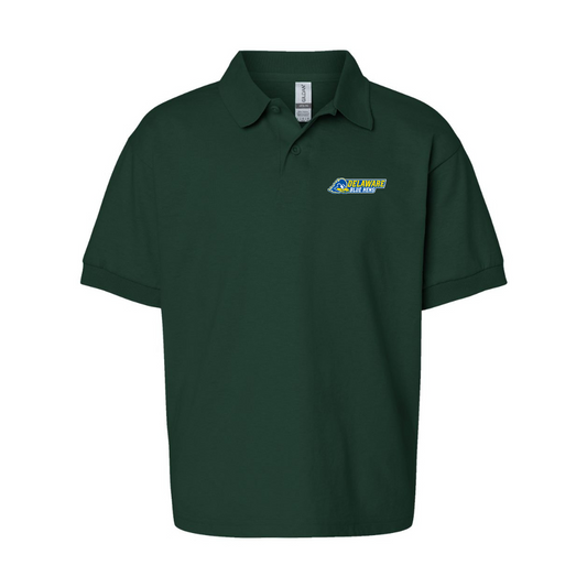Youth  Delaware Blue Hens Gildan Dry Blend Jersey Polo