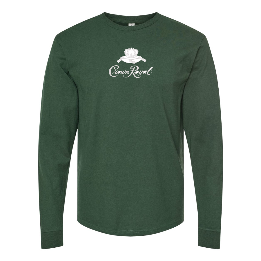 Men's Crown Royal Logo Cotton Long Sleeve T-Shirt