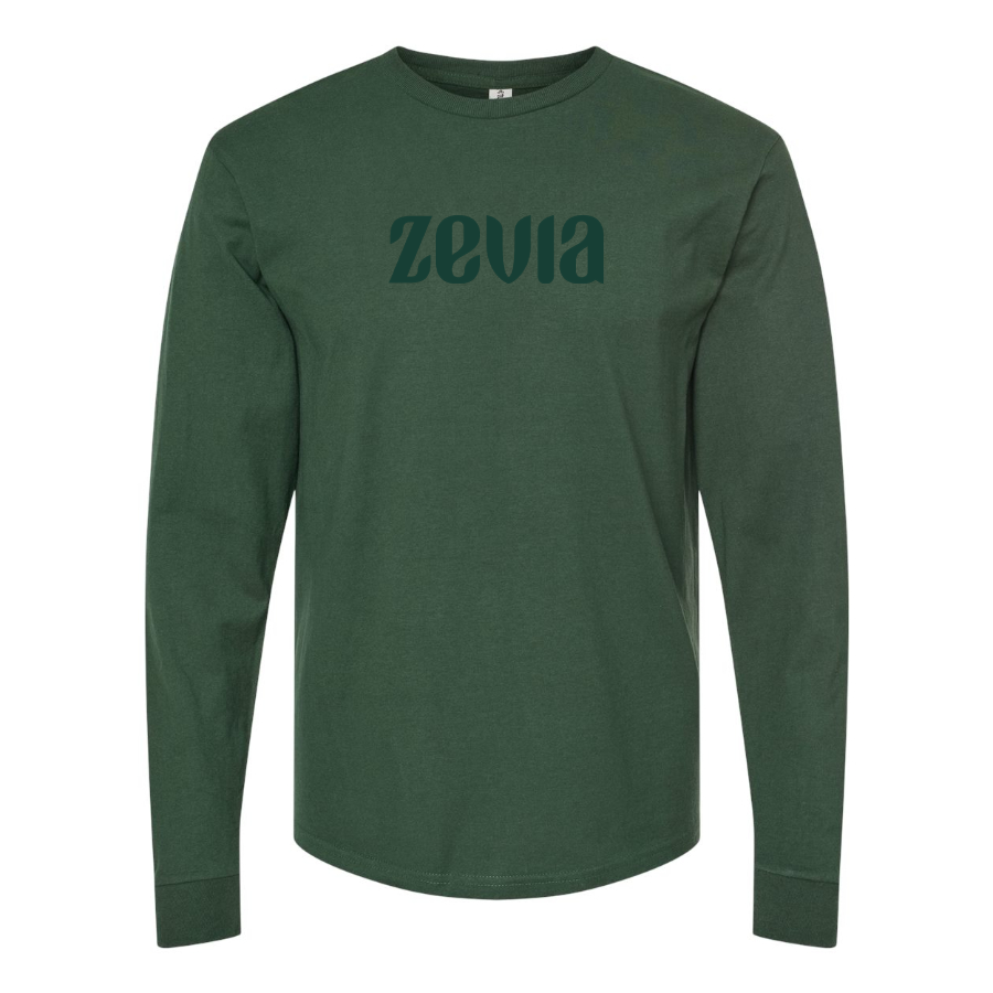 Men's Zevia Logo Cotton Long Sleeve T-Shirt