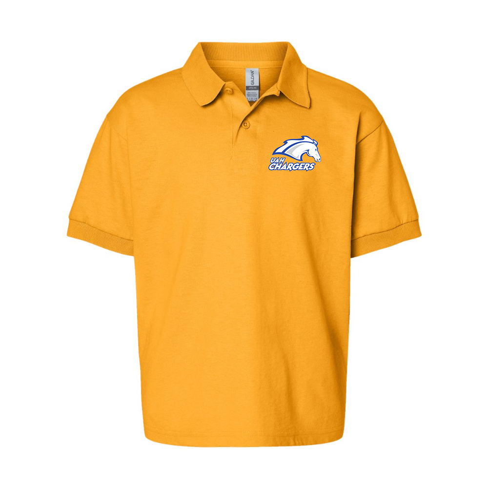 Youth Alabama Huntsville Chargers Gildan Dry Blend Jersey Polo