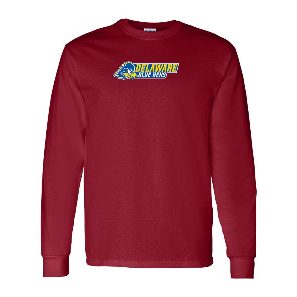 Men's  Delaware Blue Hens Gildan Heavy Cotton Long Sleeve T-Shirt