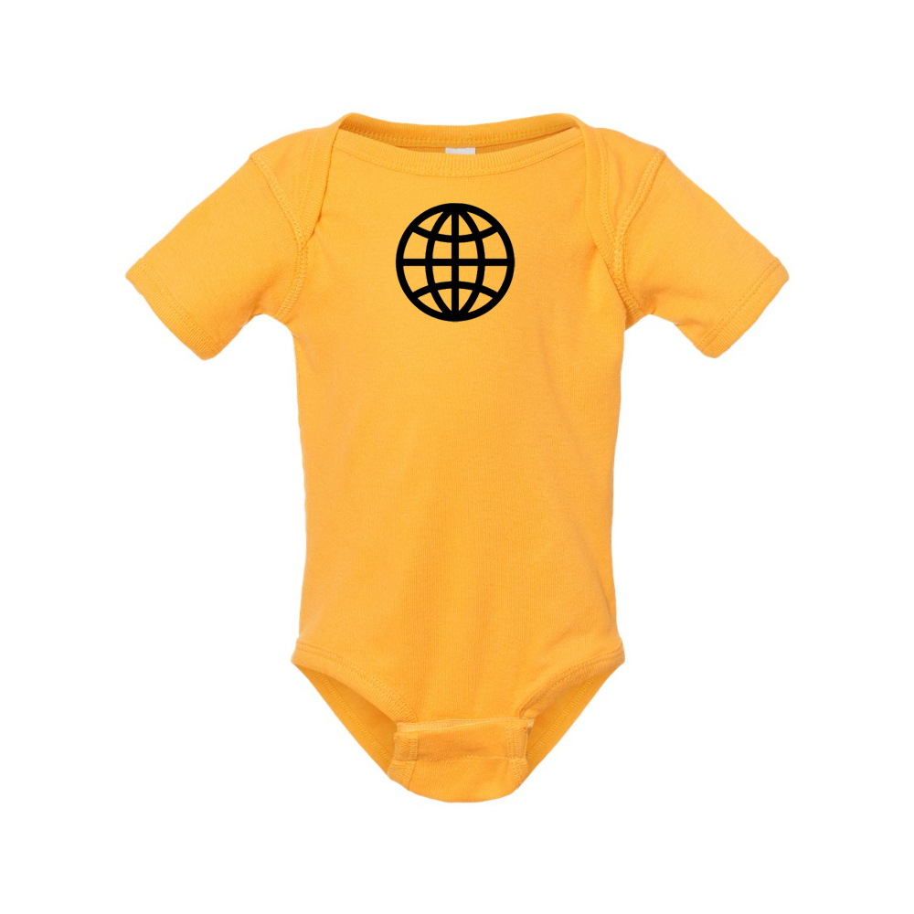 Internet Globe Rabbit Skins Infant Baby Rib Bodysuit