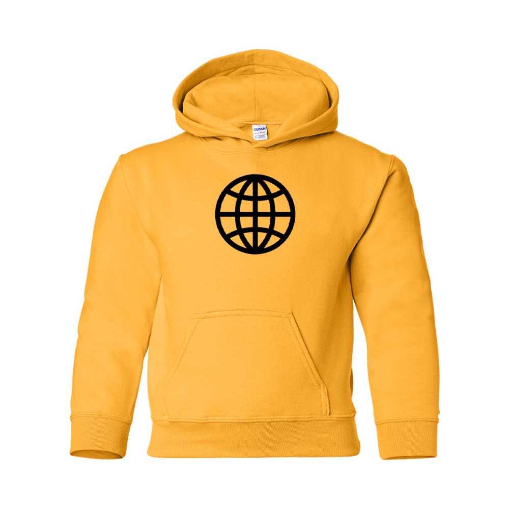 Youth  Internet Globe Gildan Heavy Blend  Hooded Sweatshirt