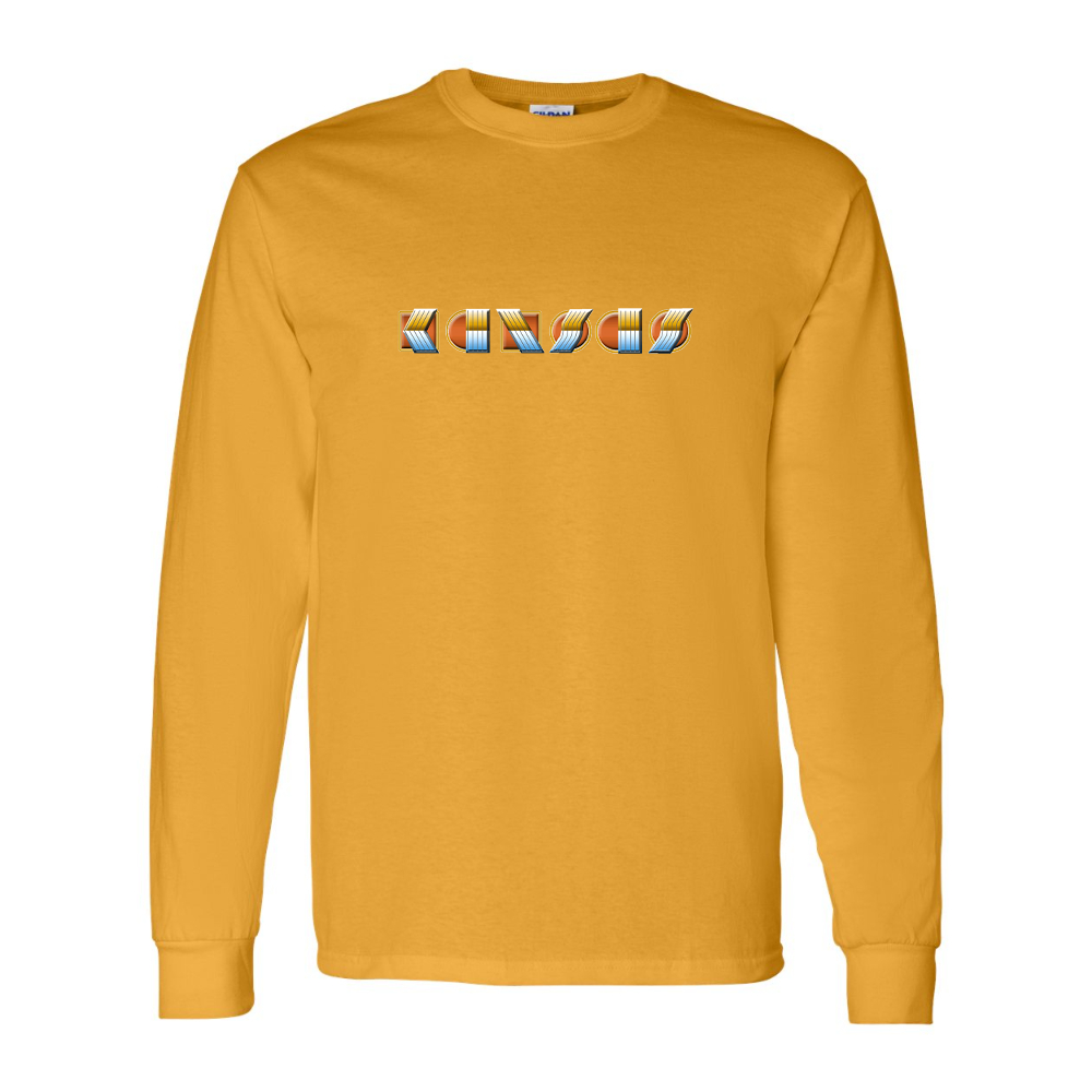 Men's Kansas Gildan Heavy Cotton Long Sleeve T-Shirt