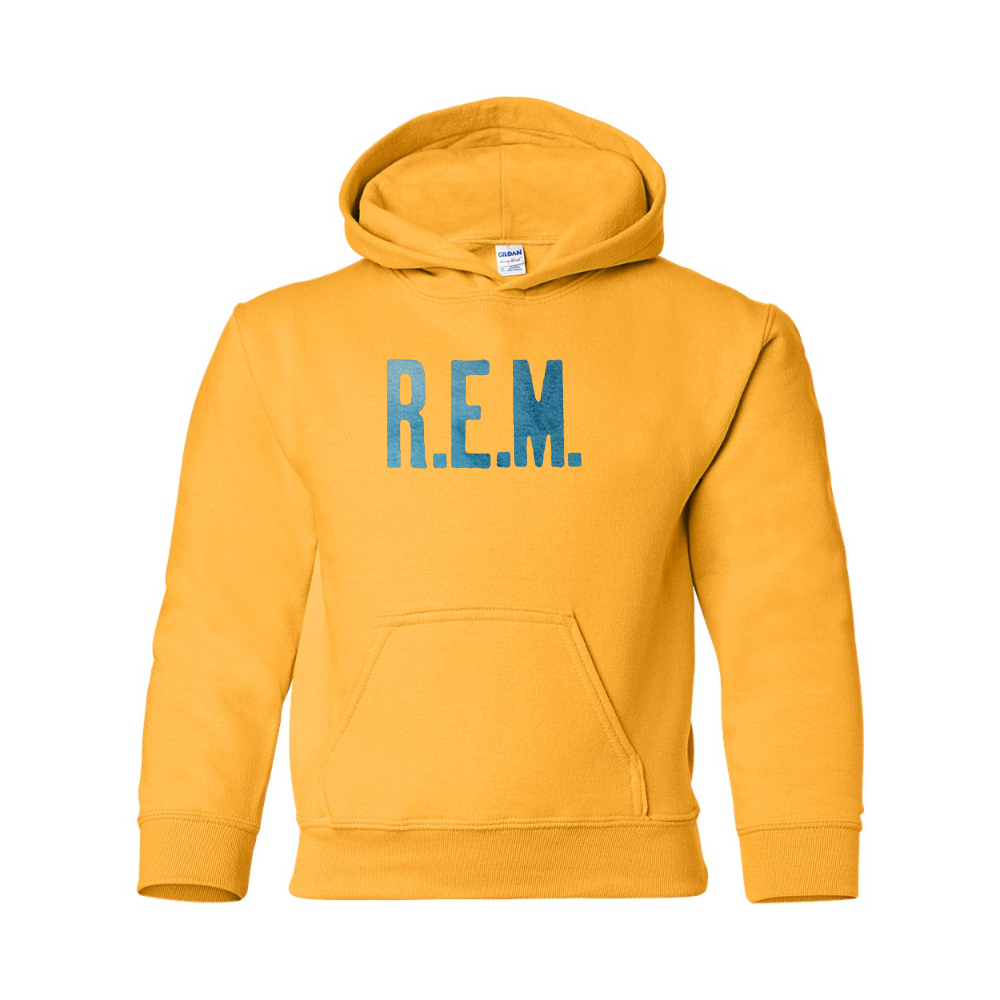 Youth R.E.M. Blue Gildan Heavy Blend  Hooded Sweatshirt