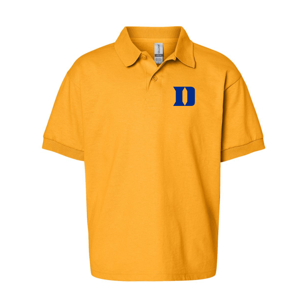 Youth  Duke Blue Devils Gildan Dry Blend Jersey Polo