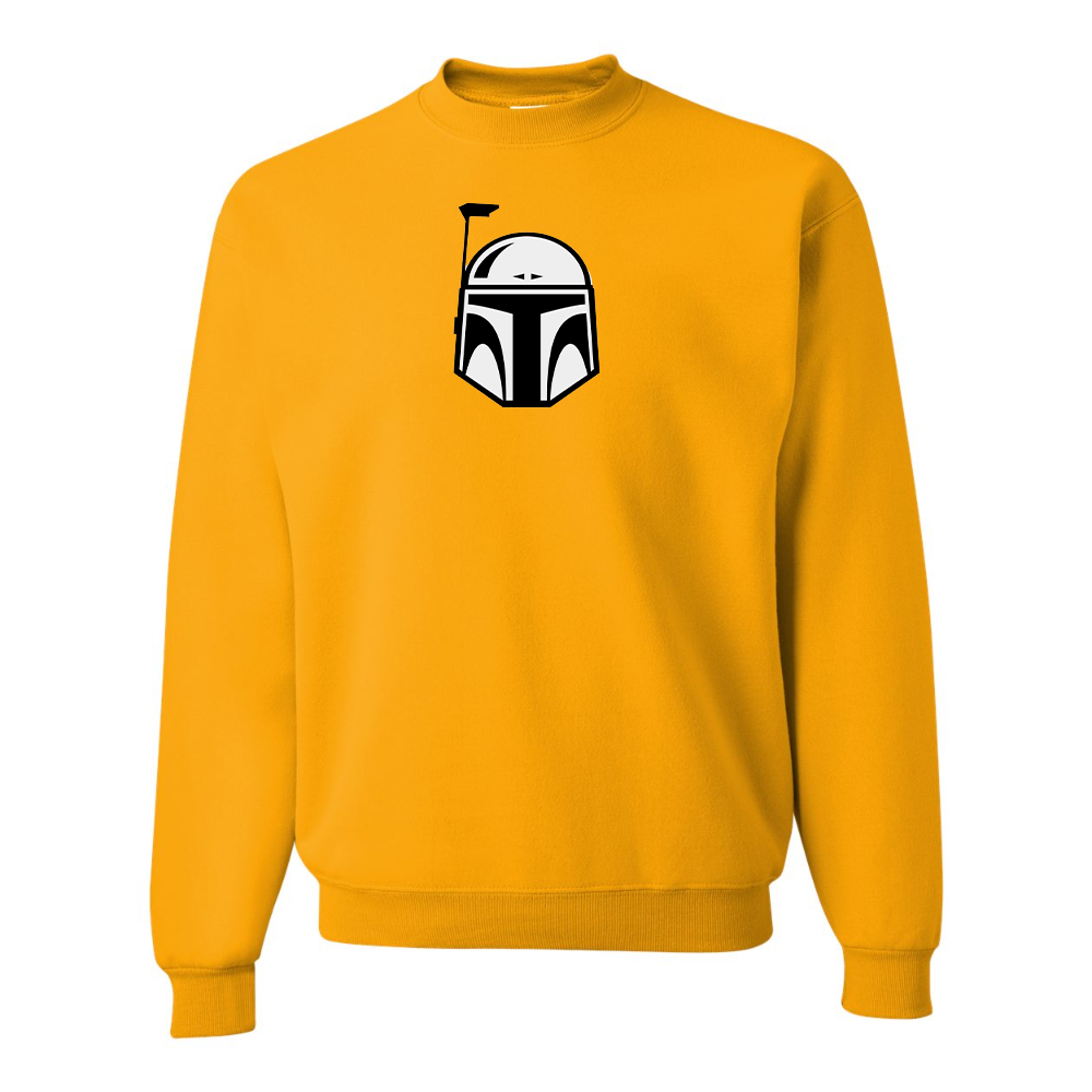 Men's Star Wars Boba Fett Helmet JERZEES NuBlend Crewneck Sweatshirt