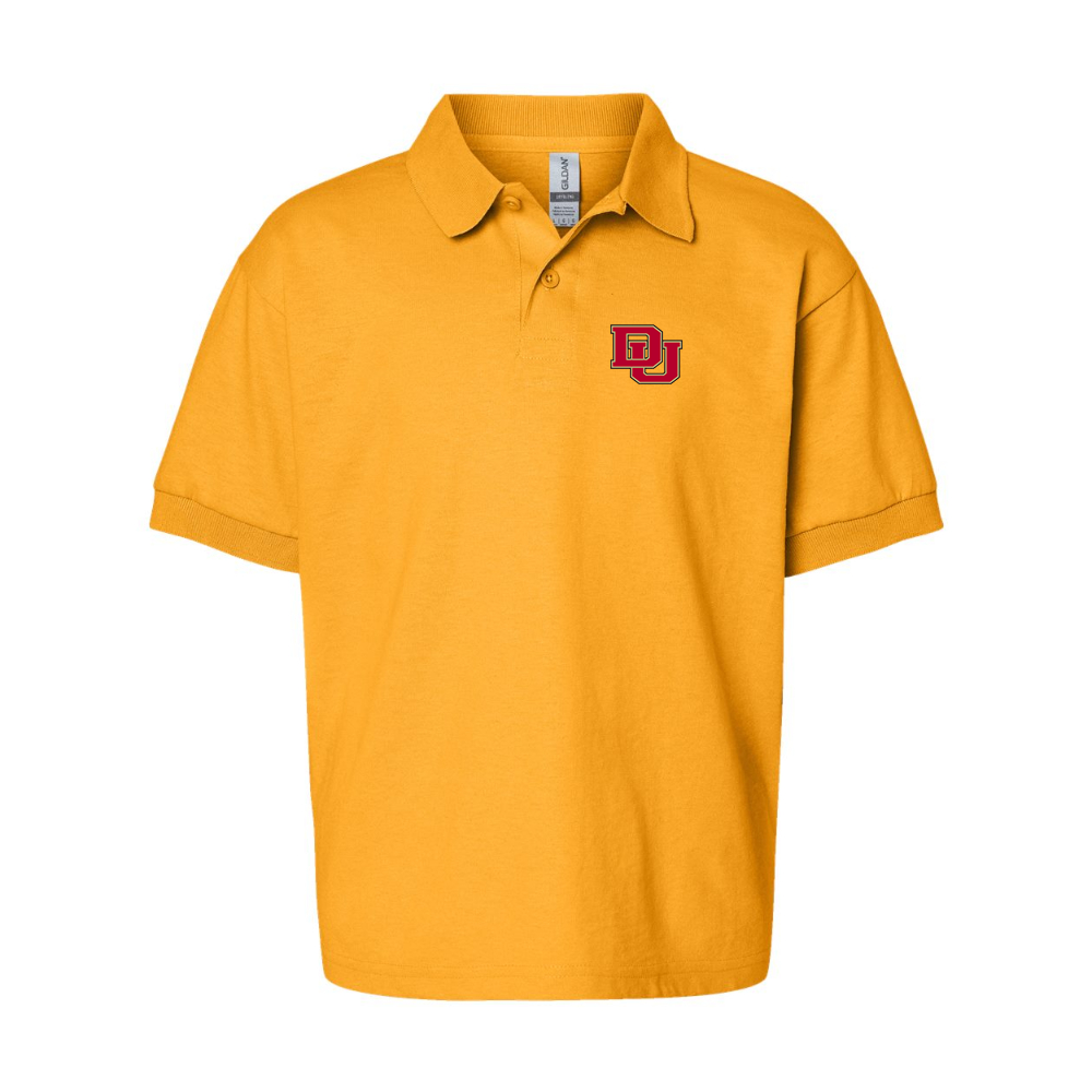 Youth  Denver Pioneers  Gildan Dry Blend Jersey Polo