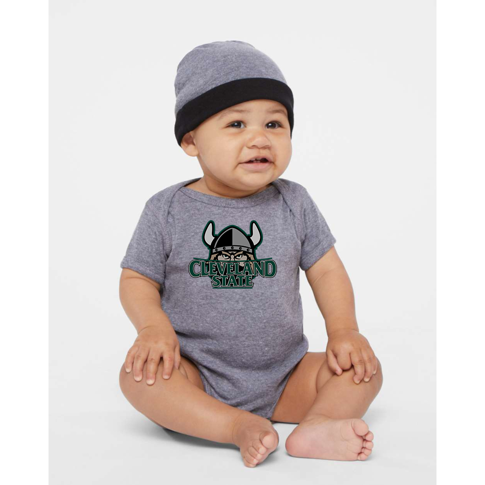 Cleveland State Vikings  Rabbit Skins Infant Baby Rib Bodysuit