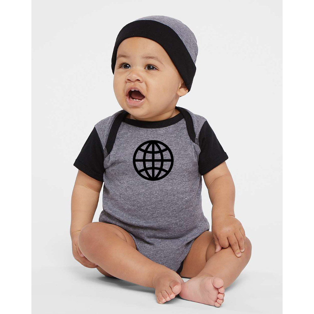 Internet Globe Rabbit Skins Infant Baby Rib Bodysuit