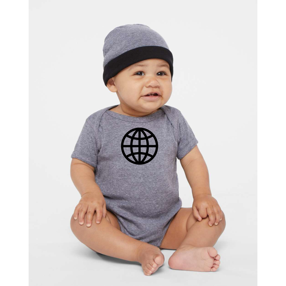 Internet Globe Rabbit Skins Infant Baby Rib Bodysuit