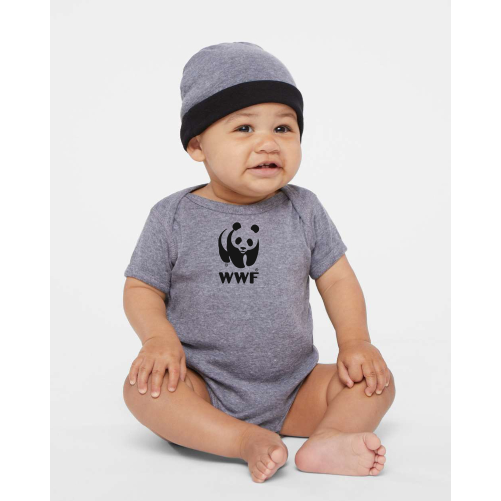 WWF  Rabbit Skins Infant Baby Rib Bodysuit
