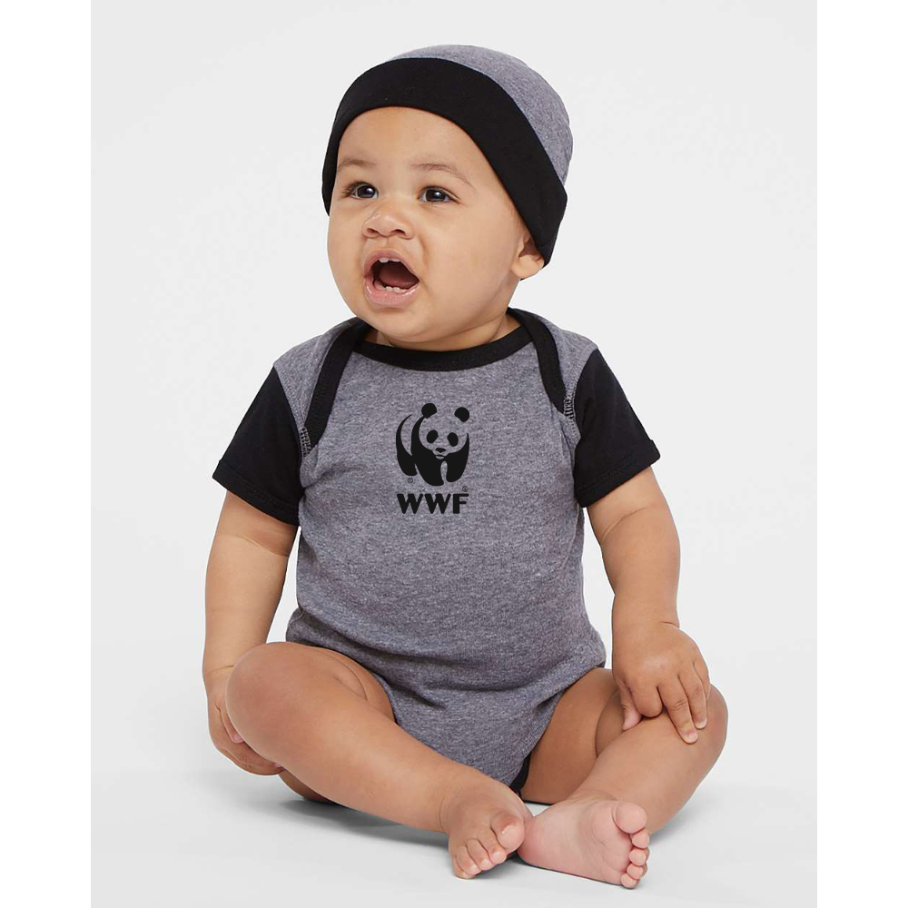 WWF  Rabbit Skins Infant Baby Rib Bodysuit