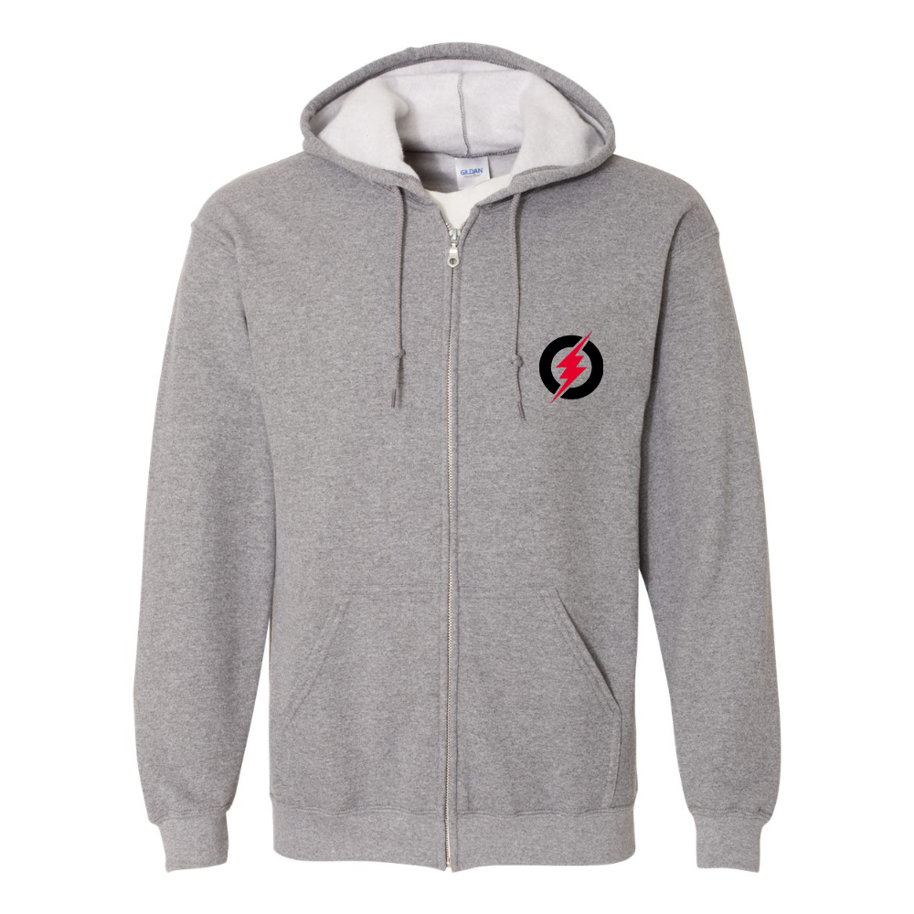 Men's Rayovac Lightning Gildan  Heavy Blend Full Zip Hooded Sweatshirt