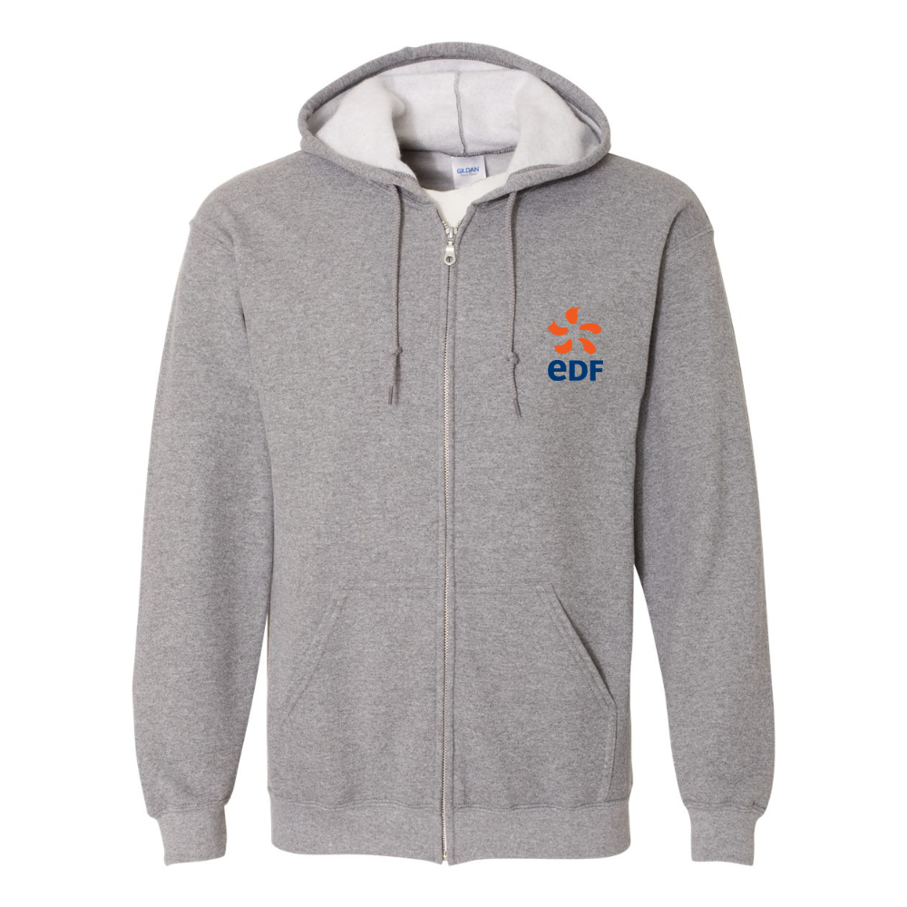 Men's Edf Gildan  Heavy Blend Full Zip Hooded Sweatshirt