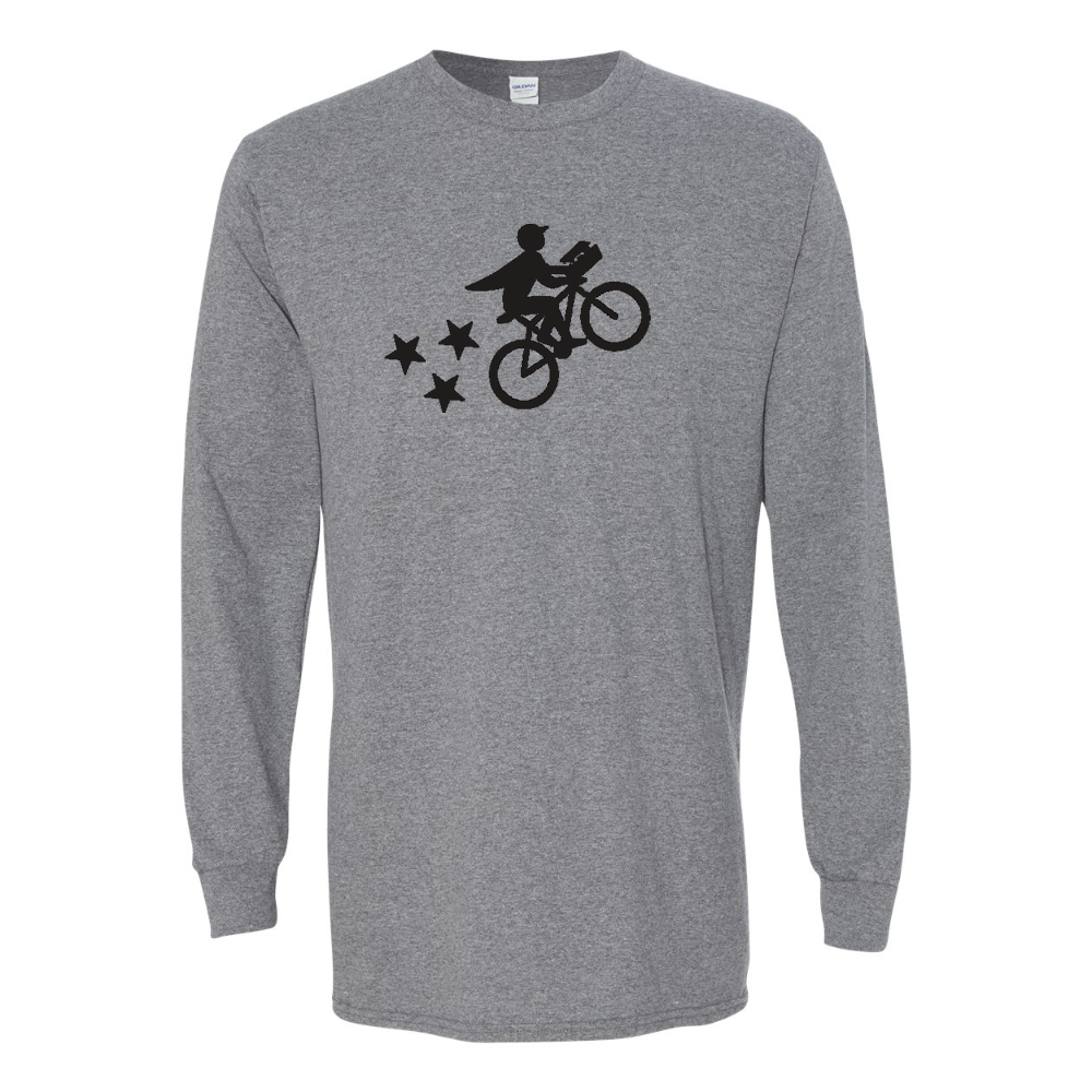 Men's Postmates Bike Gildan Heavy Cotton Long Sleeve T-Shirt