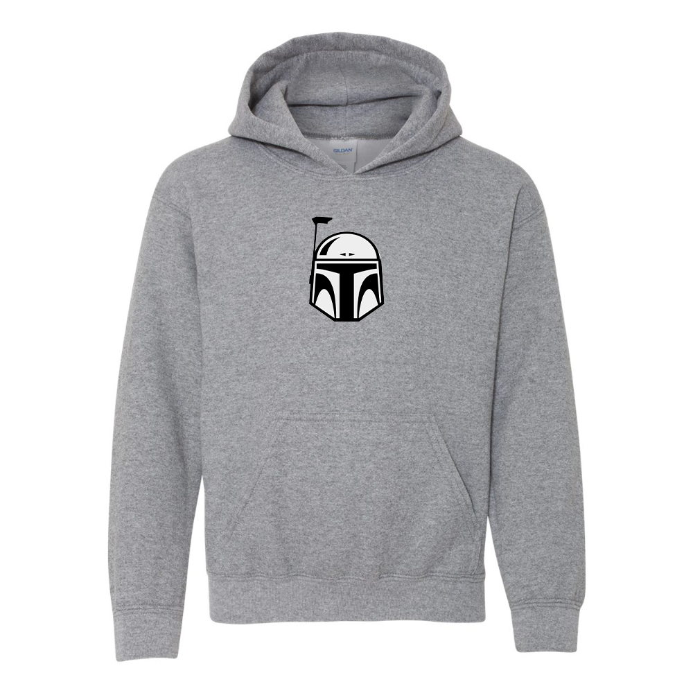 Youth Star Wars Boba Fett Helmet Gildan Heavy Blend  Hooded Sweatshirt