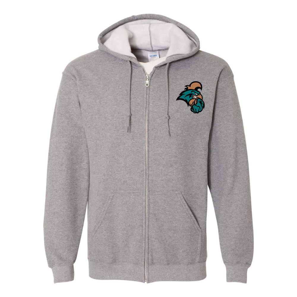 Men's  Coastal Carolina Chanticleers  Gildan  Heavy Blend Full Zip Hooded Sweatshirt