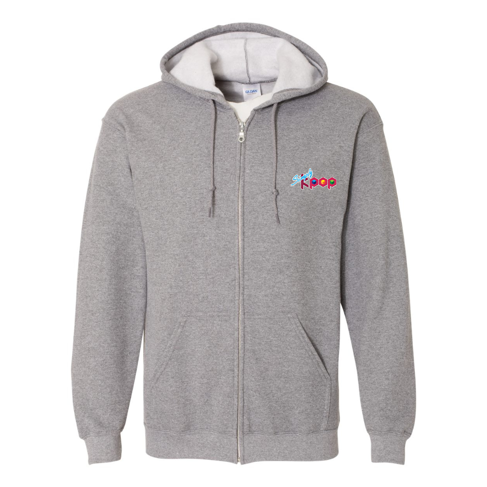 Men's Simply Kpop  Gildan  Heavy Blend Full Zip Hooded Sweatshirt