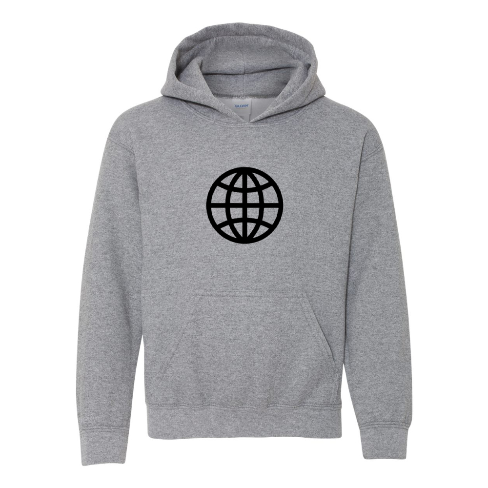 Youth  Internet Globe Gildan Heavy Blend  Hooded Sweatshirt