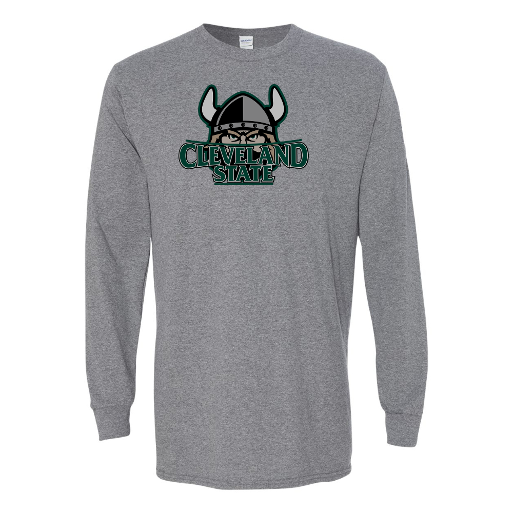 Men's  Cleveland State Vikings Gildan Heavy Cotton Long Sleeve T-Shirt