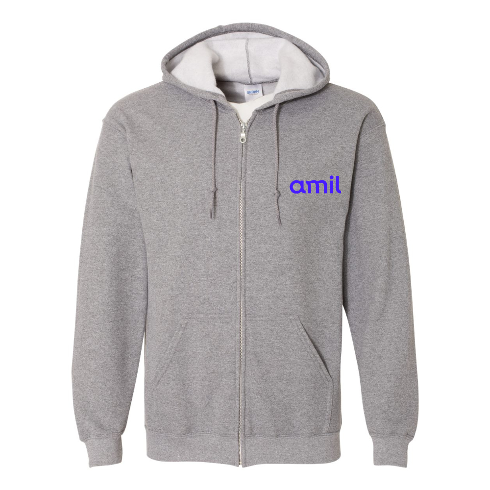 Men's  Amil  Gildan  Heavy Blend Full Zip Hooded Sweatshirt