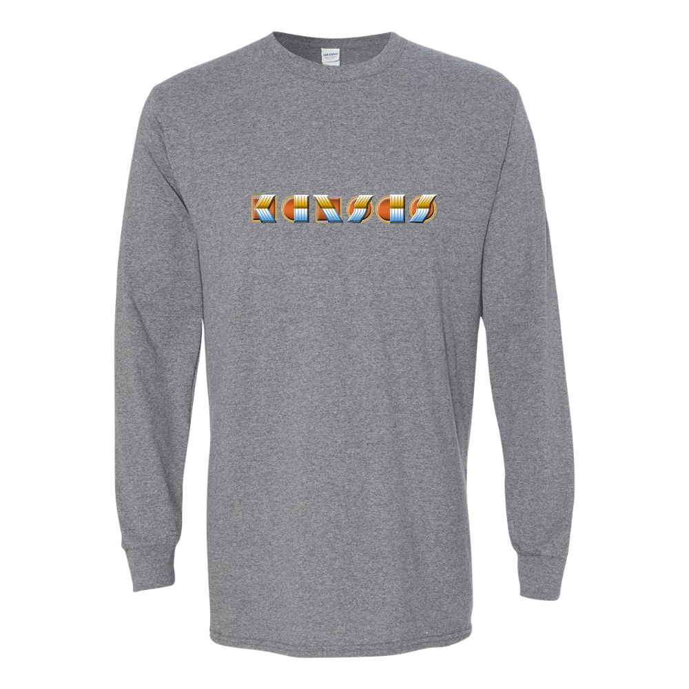 Men's Kansas Gildan Heavy Cotton Long Sleeve T-Shirt