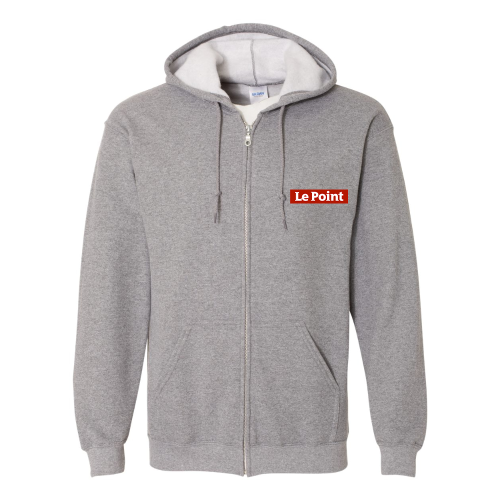 Men's Le Point Gildan  Heavy Blend Full Zip Hooded Sweatshirt