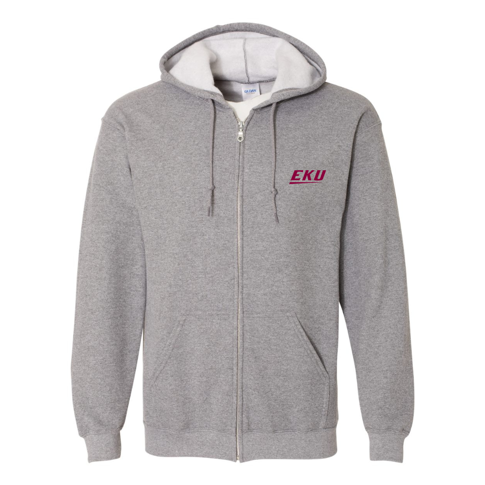 Men's Eastern Kentucky Colonels  Gildan  Heavy Blend Full Zip Hooded Sweatshirt
