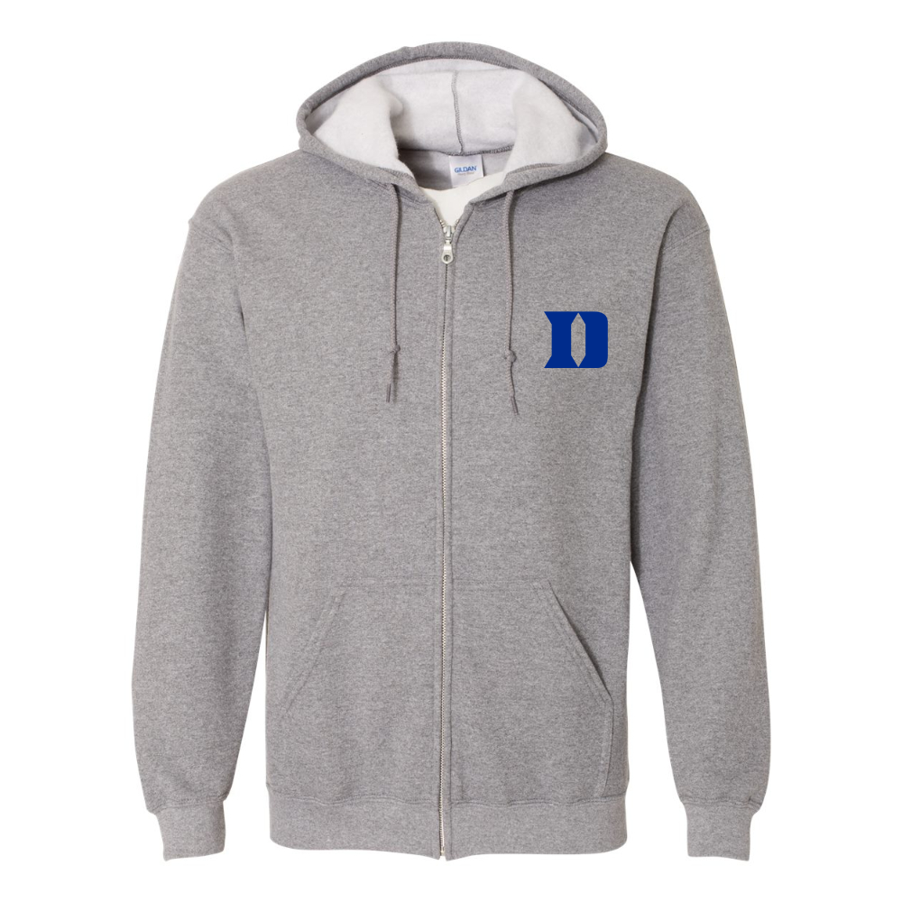 Men's Duke Blue Devils Gildan  Heavy Blend Full Zip Hooded Sweatshirt