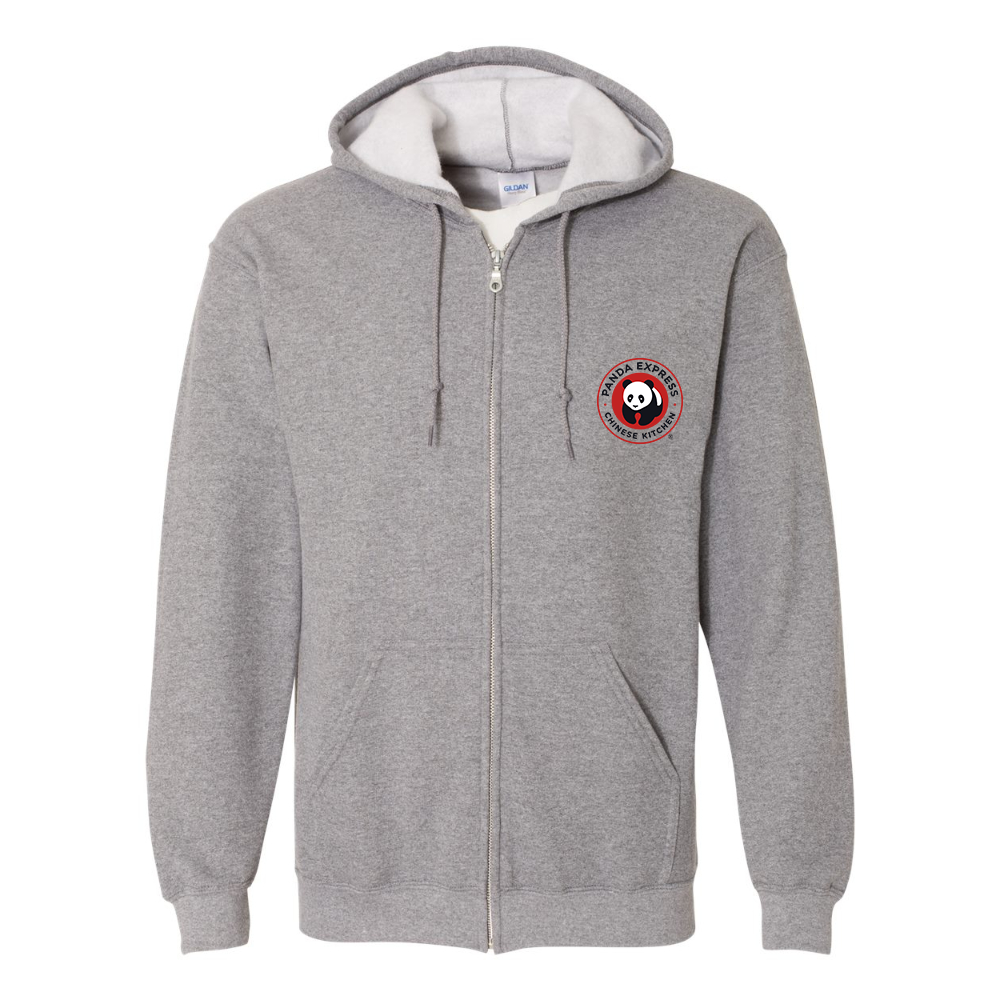Men's Panda Express Gildan  Heavy Blend Full Zip Hooded Sweatshirt