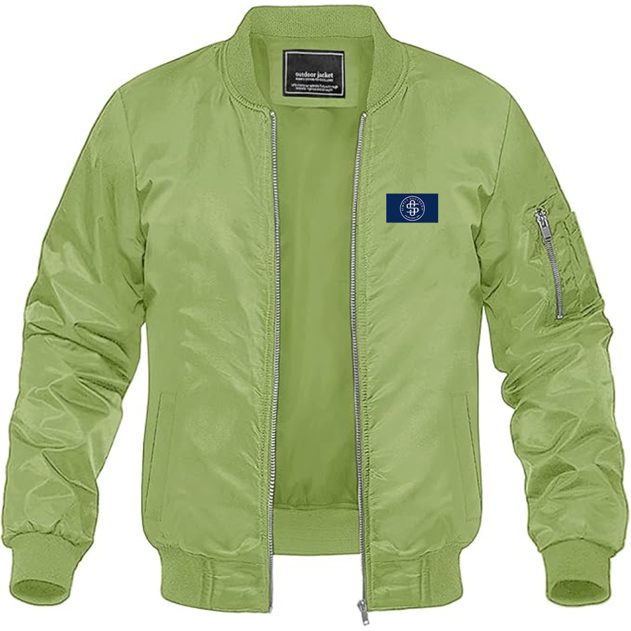 Men's Simply Southern Logo Lightweight Bomber Jacket Windbreaker Softshell Varsity Jacket Coat