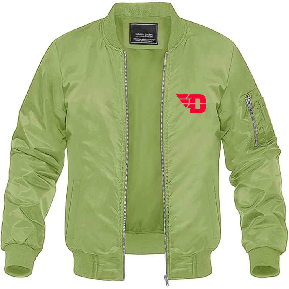 Men's  Dayton Flyers Lightweight Bomber Jacket Windbreaker Softshell Varsity Jacket Coat