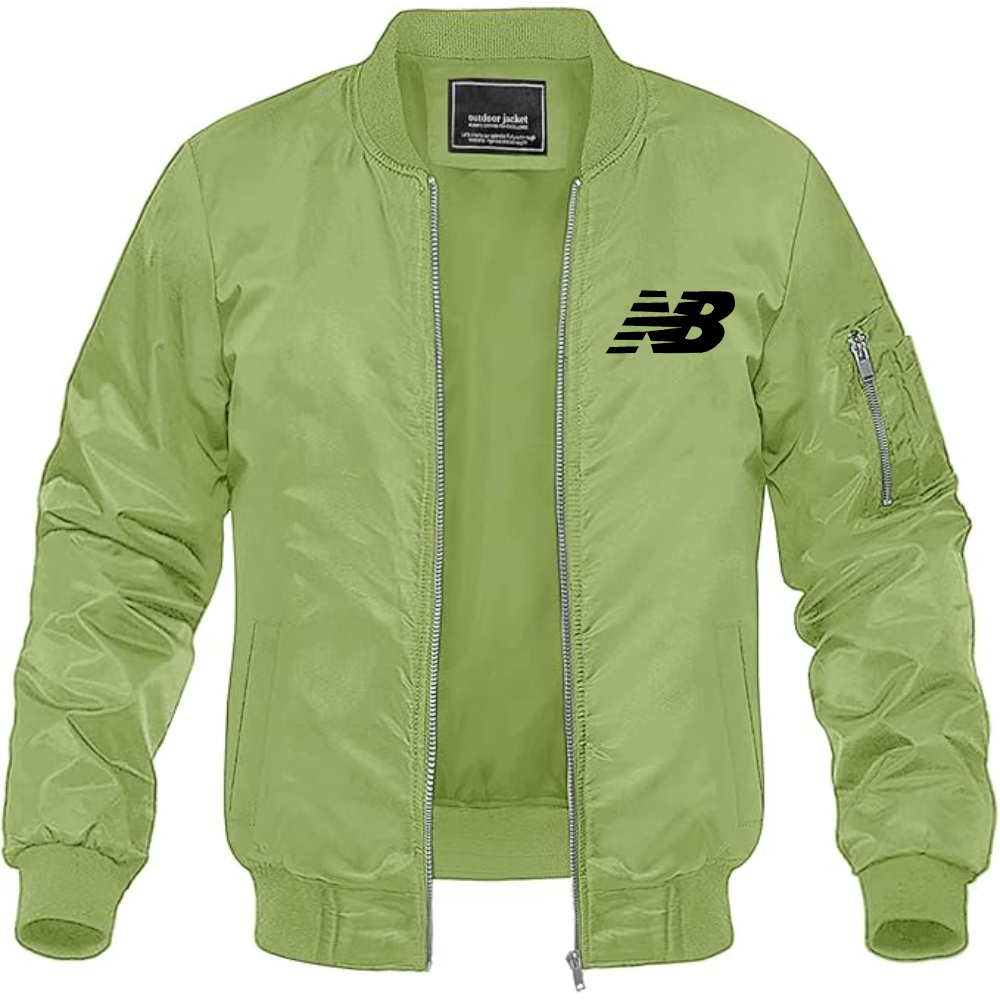 Men's New Balance Logo  Lightweight Bomber Jacket Windbreaker Softshell Varsity Jacket Coat