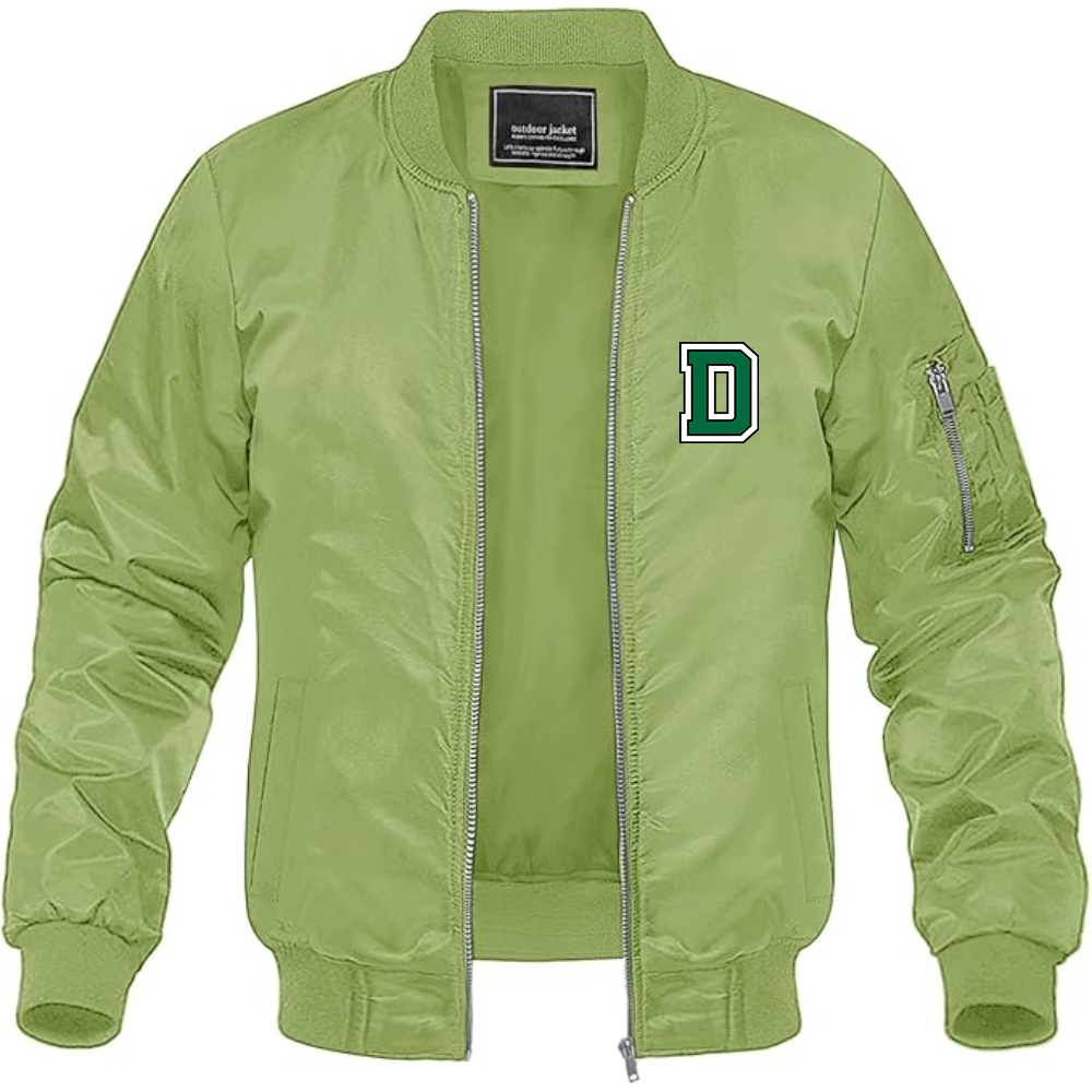 Men's Dartmouth Big Green Lightweight Bomber Jacket Windbreaker Softshell Varsity Jacket Coat