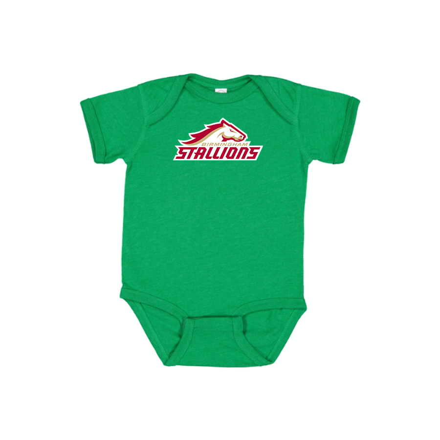 Birmingham Stallions Logo Baby Onesie Romper