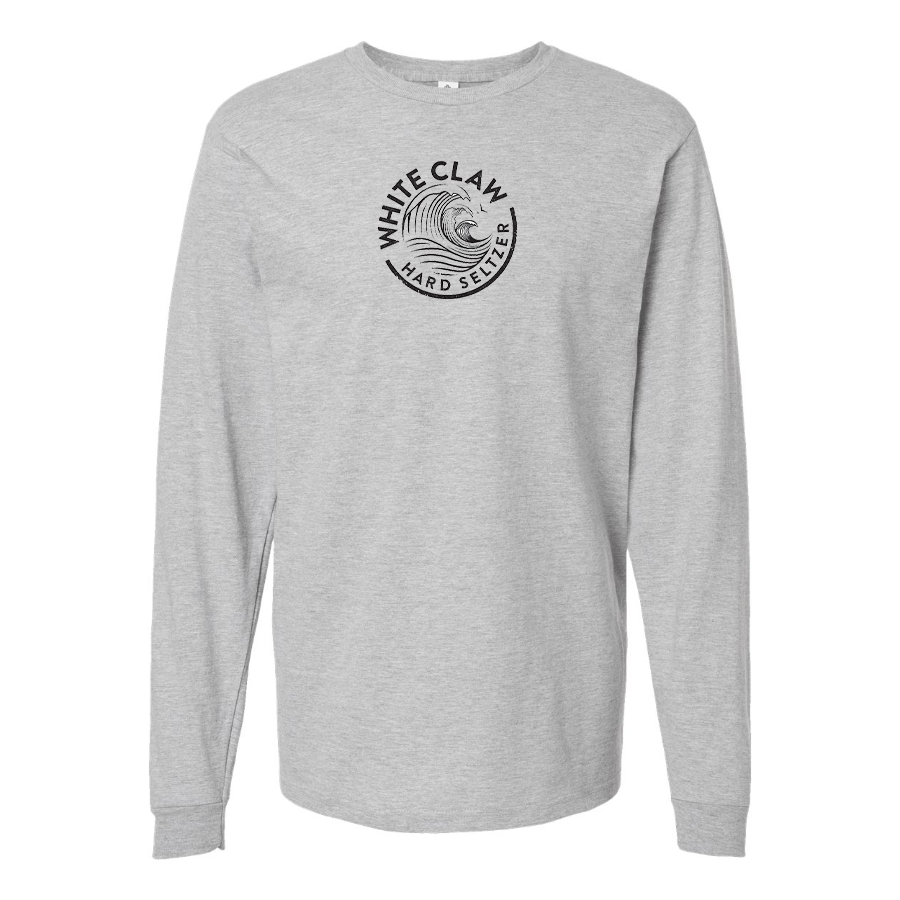 Men's White Claw Logo Cotton Long Sleeve T-Shirt