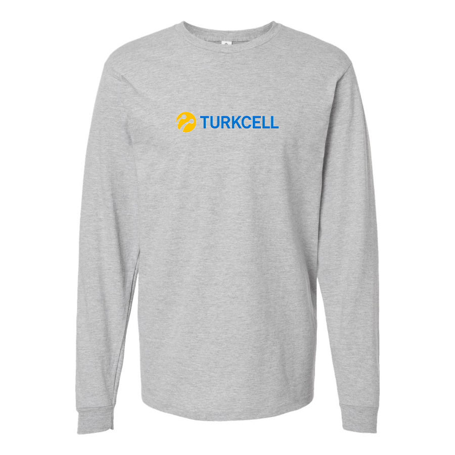 Men's TurkCell Logo Cotton Long Sleeve T-Shirt