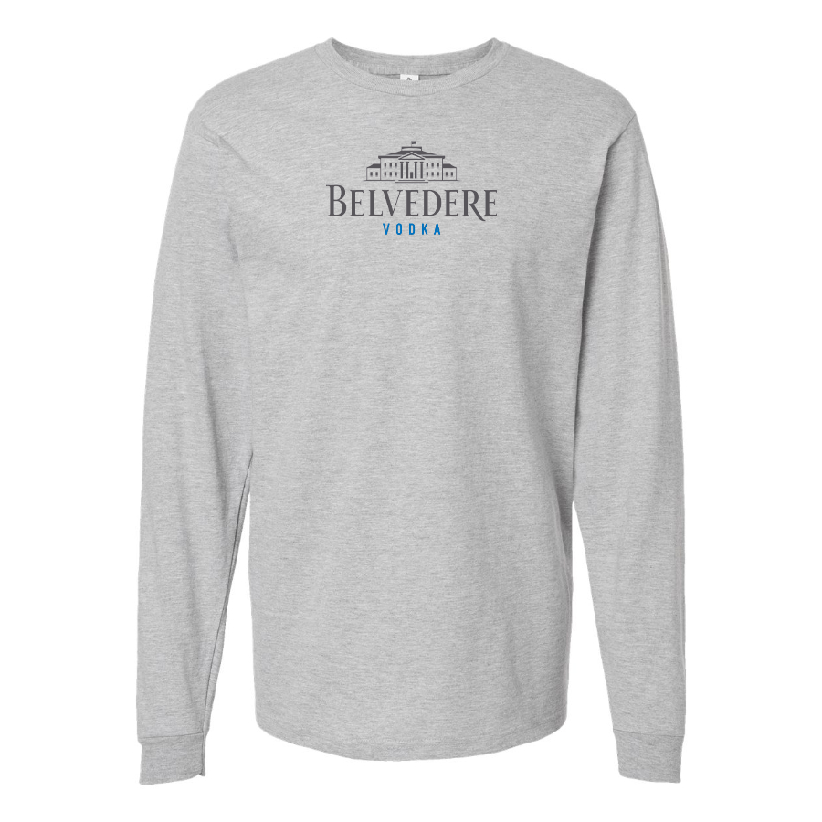 Men's Belvedere Logo Cotton Long Sleeve T-Shirt