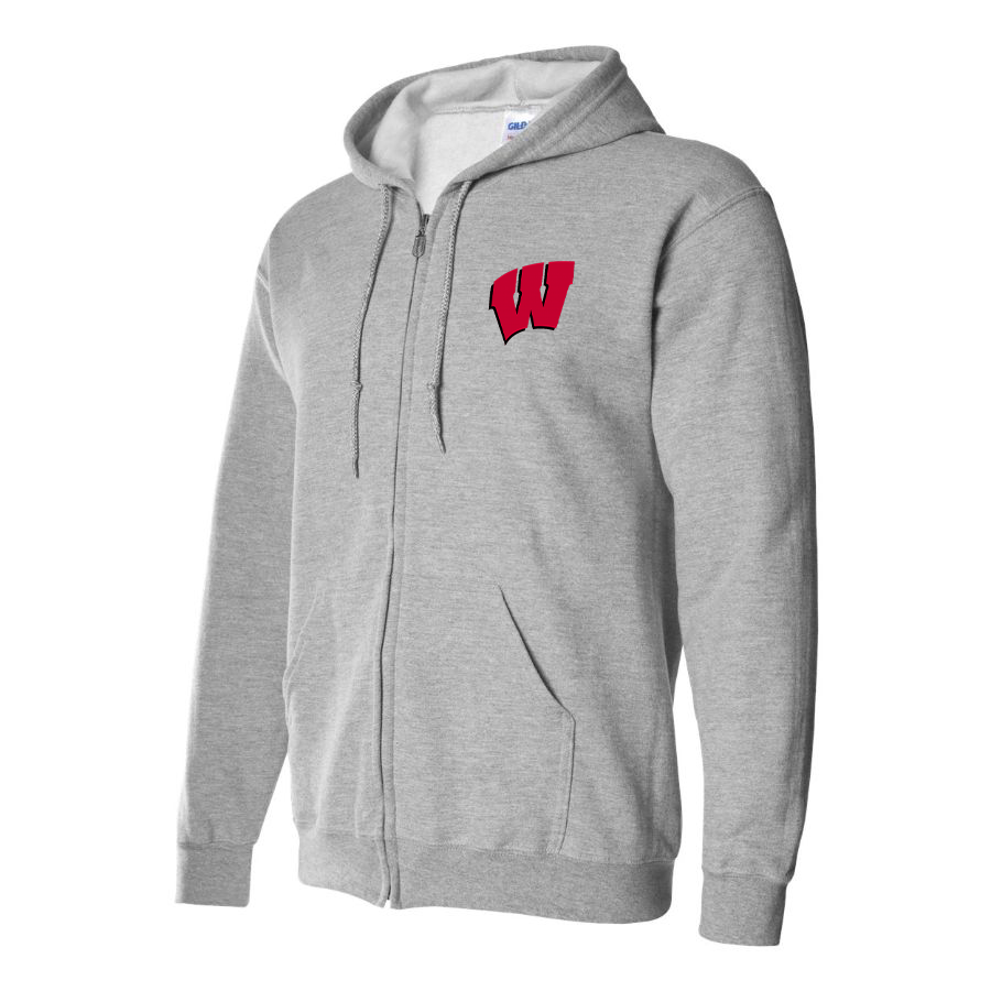 Men's Wisconsin Badgers Logo Zipper Hoodie