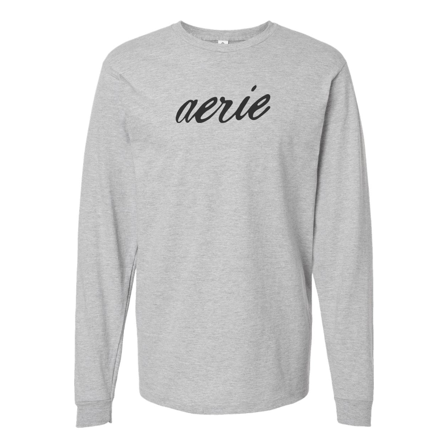 Men's Aerie Logo Cotton Long Sleeve T-Shirt