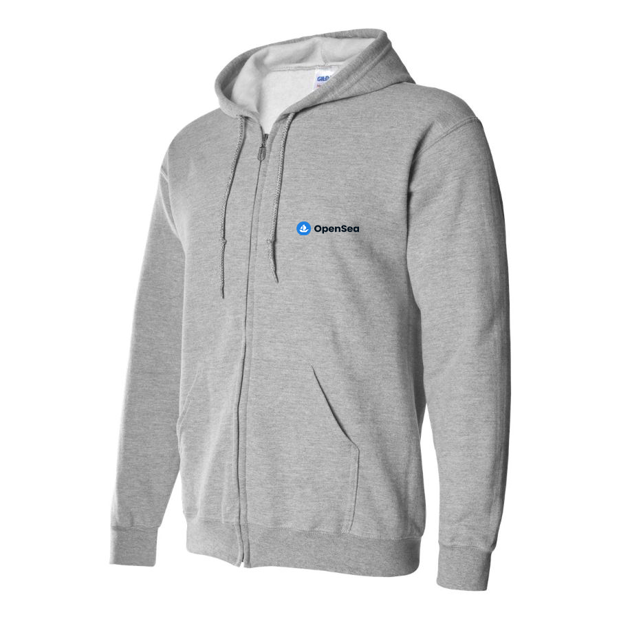 Men's OpenSea Logo Zipper Hoodie
